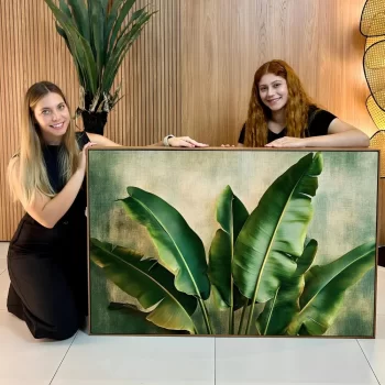 Quadro Decorativo Folhas De Bananeira