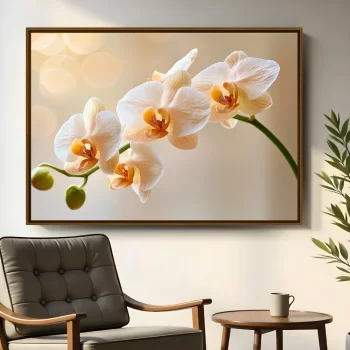 Quadro Decorativo Orquídea Branca