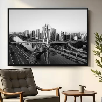 Quadro Decorativo Ponte Estaiada Octavio Frias de Oliveira São Paulo I