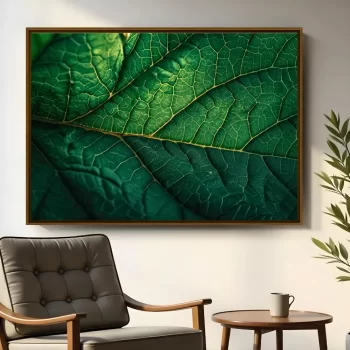 Quadro Decorativo Folha Verde