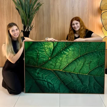 Quadro Decorativo Folha Verde