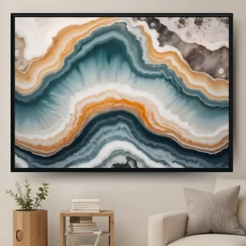 Quadro Decorativo Abstrato Azul Premium