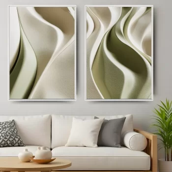 Kit Quadro Decorativo Formas Abstratas IA