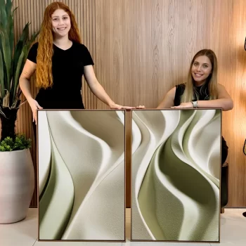 Kit Quadro Decorativo Formas Abstratas IA