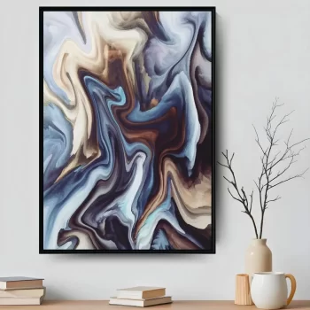 Quadro Decorativo Abstrato Tons Azuis I