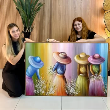 Quadro Decorativo Camponesas