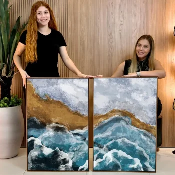 Kit Quadro Decorativo Calmaria do Mar