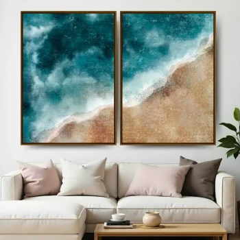 Kit Quadro Decorativo Horizonte Azul