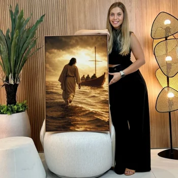 Quadro Decorativo Jesus Andando Sobre As Águas