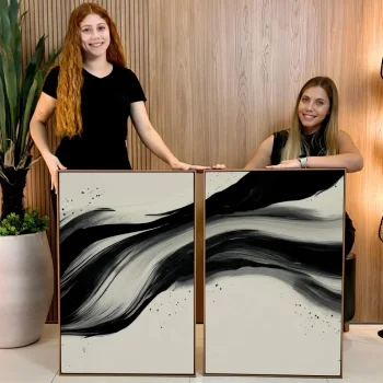 Kit Quadro Decorativo Ritmo Orgânico