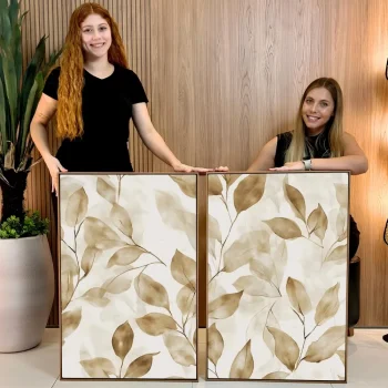 Kit Quadro Decorativo Floral Atemporal
