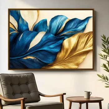 Quadro Decorativo Folhas de Safira
