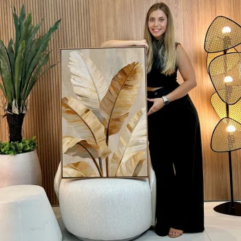 Quadro Decorativo Folhagens Elegância Natural