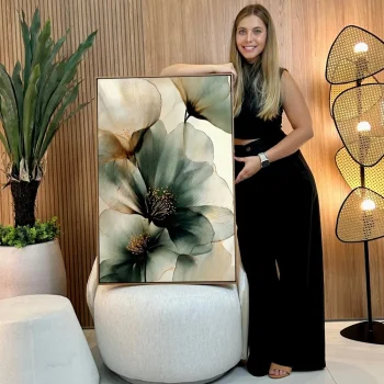 Quadro Decorativo Flores de Jade III